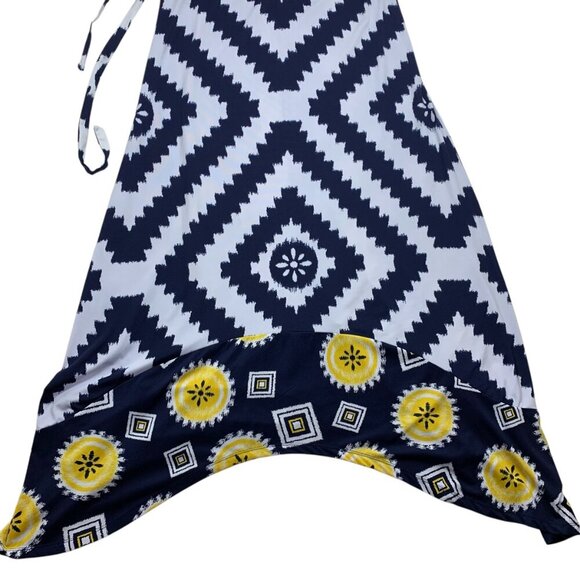 A-line Halter print summer dress medium size medium - Picture 9 of 11